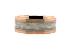 FURRER JACOT ROSE AND WHITE CERAMIC BAND 