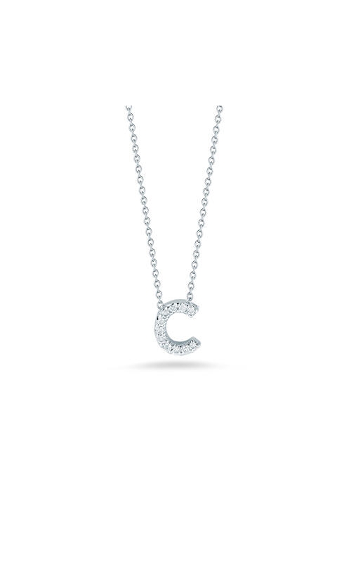 18K White Gold Tiny Treasures Diamond Love Letter C' Necklace