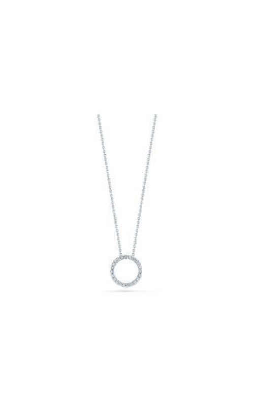 18k Gold Tiny Treasure Small Diamond Circle Necklace